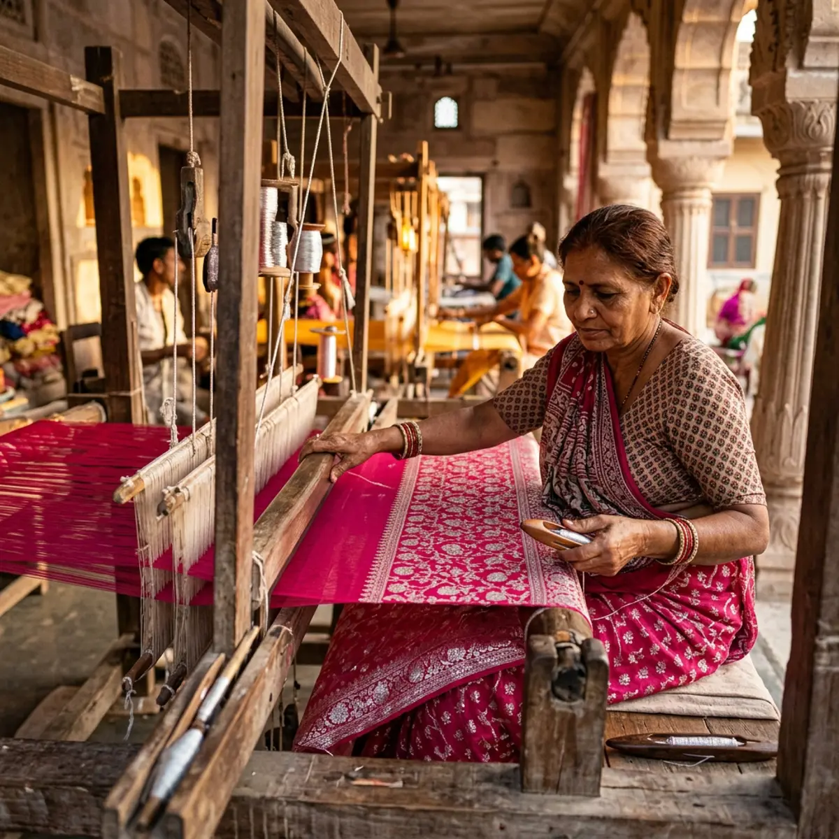 The Royal Pattu Silk of Chanderi: A Symphony of Gold and Gossamer