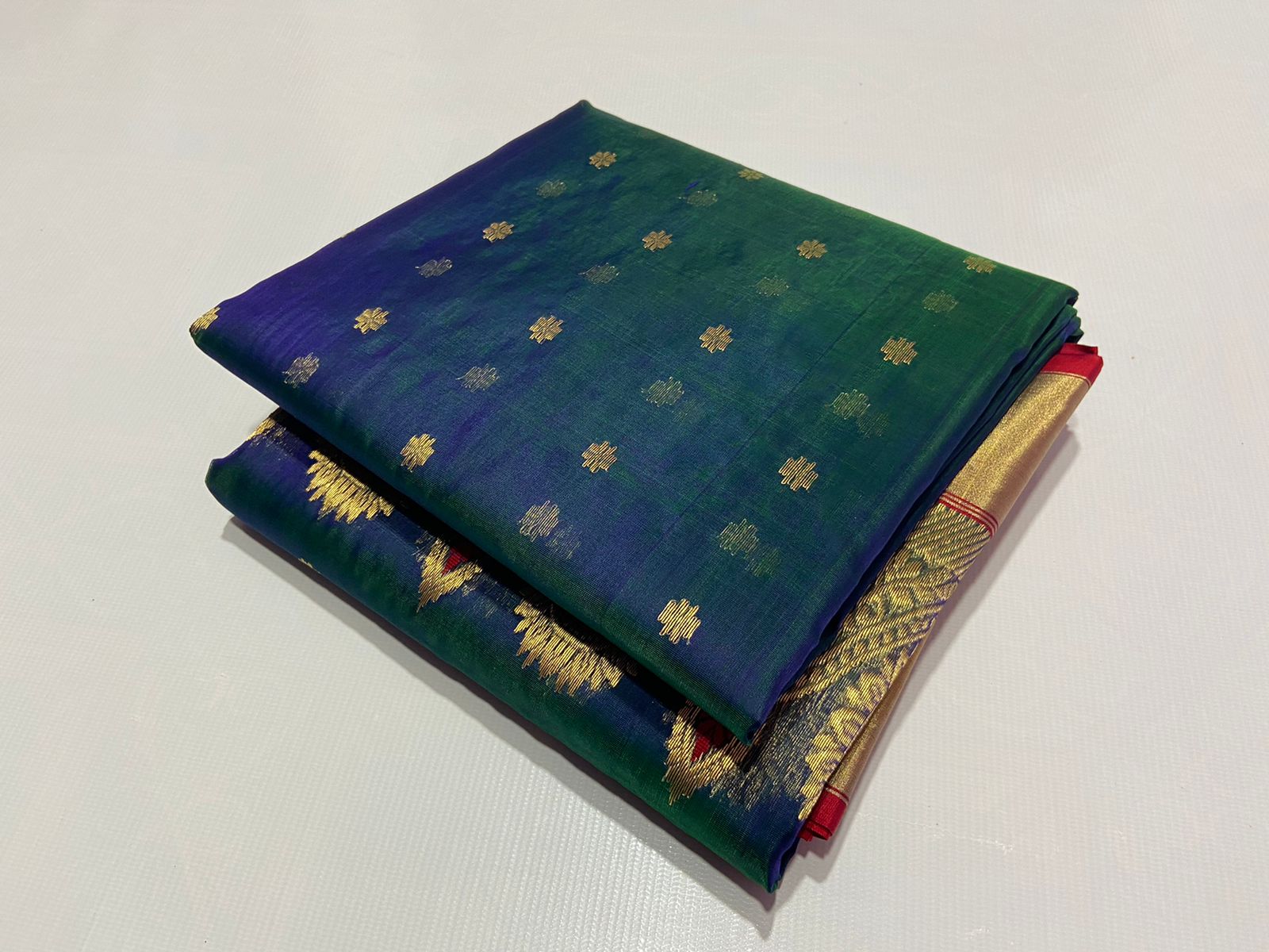 Handwoven Astronaut Color Organza Chanderi Katan Silk Saree - Authentic Chanderi silk sarees Chanderi Saree - View 3