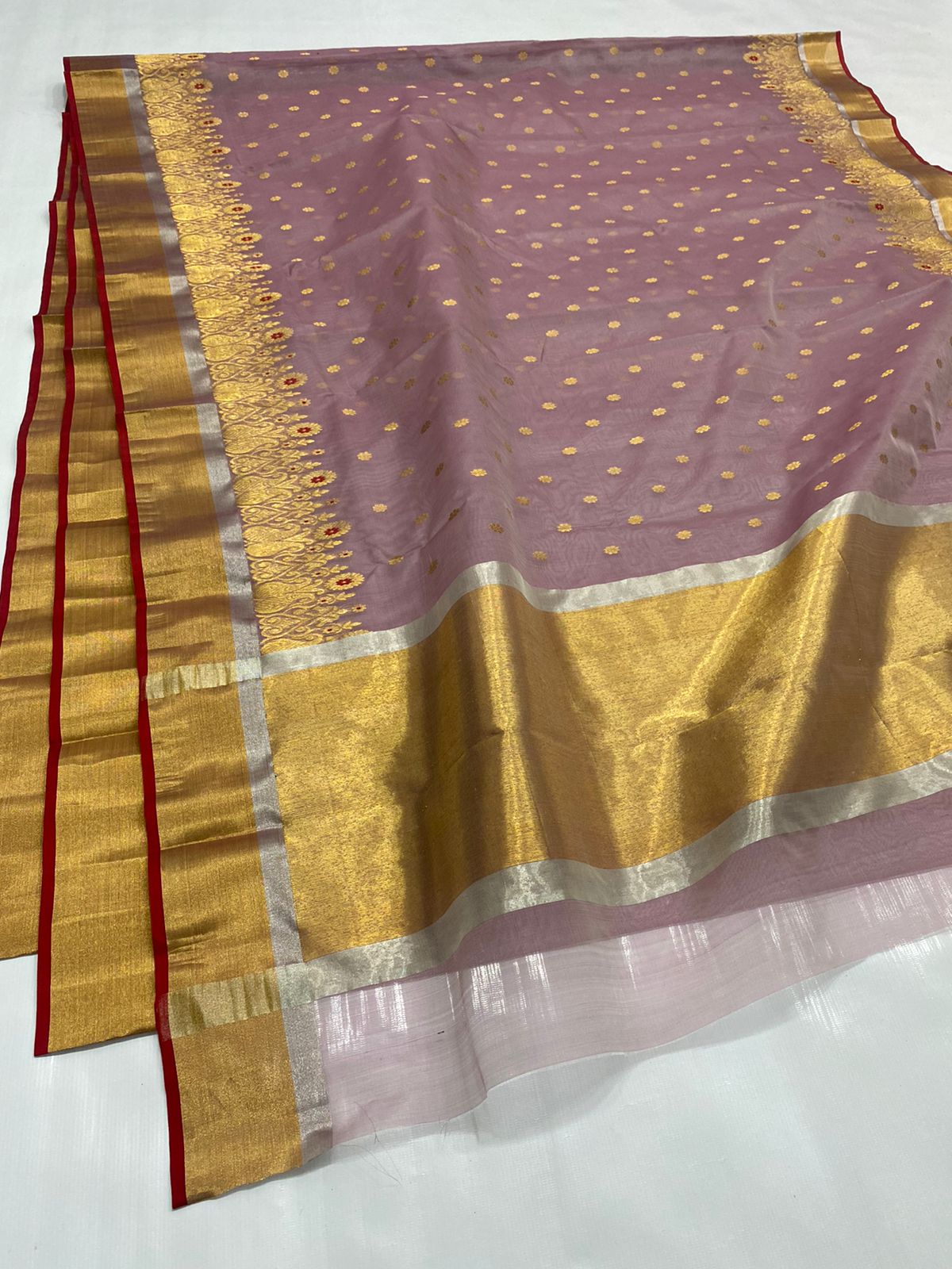 Handwoven Bazaar Color Organza Chanderi Katan Silk Saree - Authentic Chanderi silk sarees Chanderi Saree