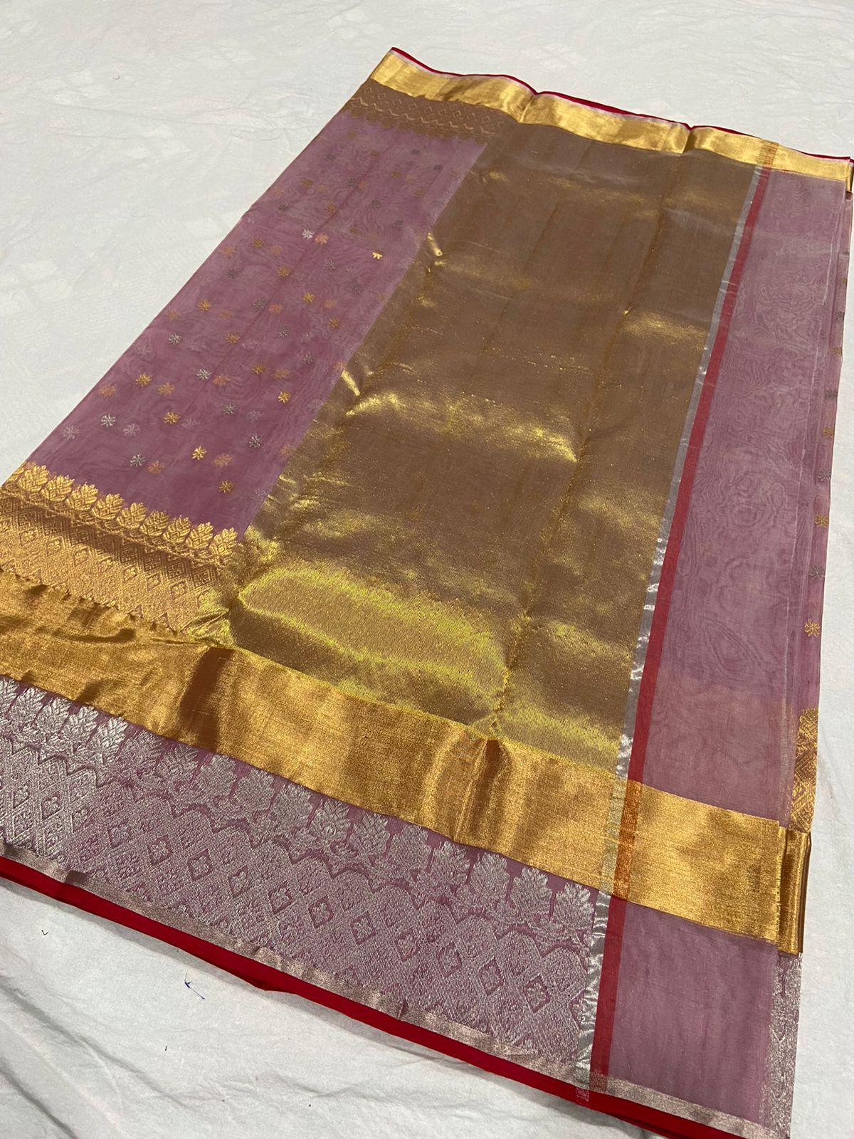 Handwoven Bazaar Color Organza Chanderi Katan Silk Saree - Authentic Chanderi silk sarees Chanderi Saree - View 2