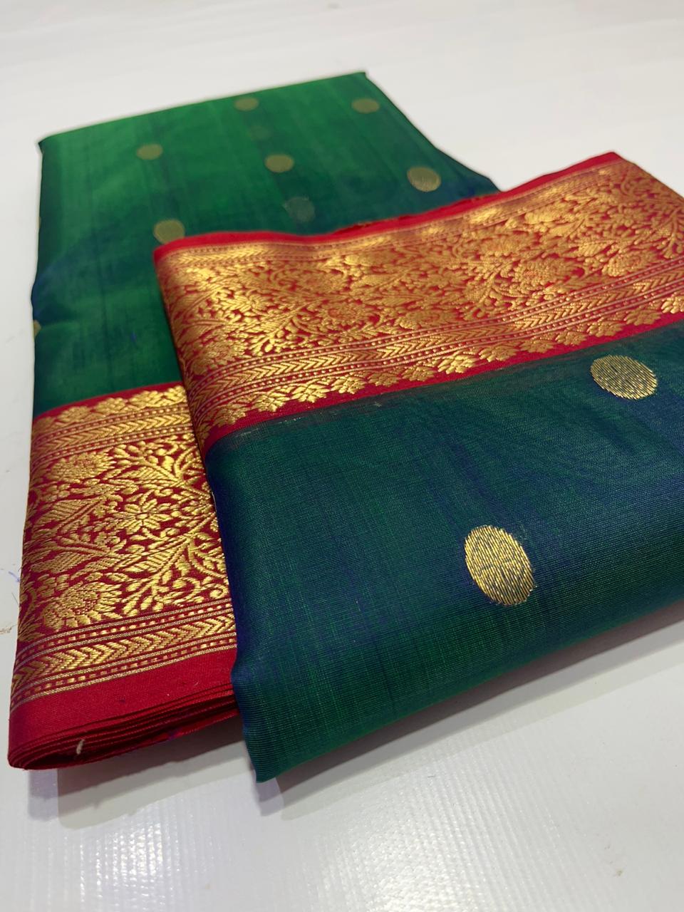 Handwoven Blue Blue Dianne Color Organza Chanderi Katan Silk Saree - Authentic Chanderi silk sarees Chanderi Saree - View 3