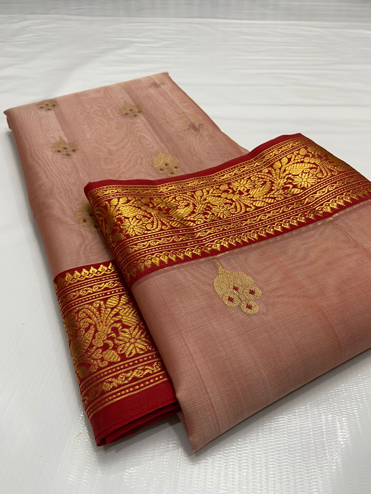 Handwoven Brown sugar Color Organza Chanderi Katan Silk Saree - Authentic Chanderi silk sarees Chanderi Saree - View 3
