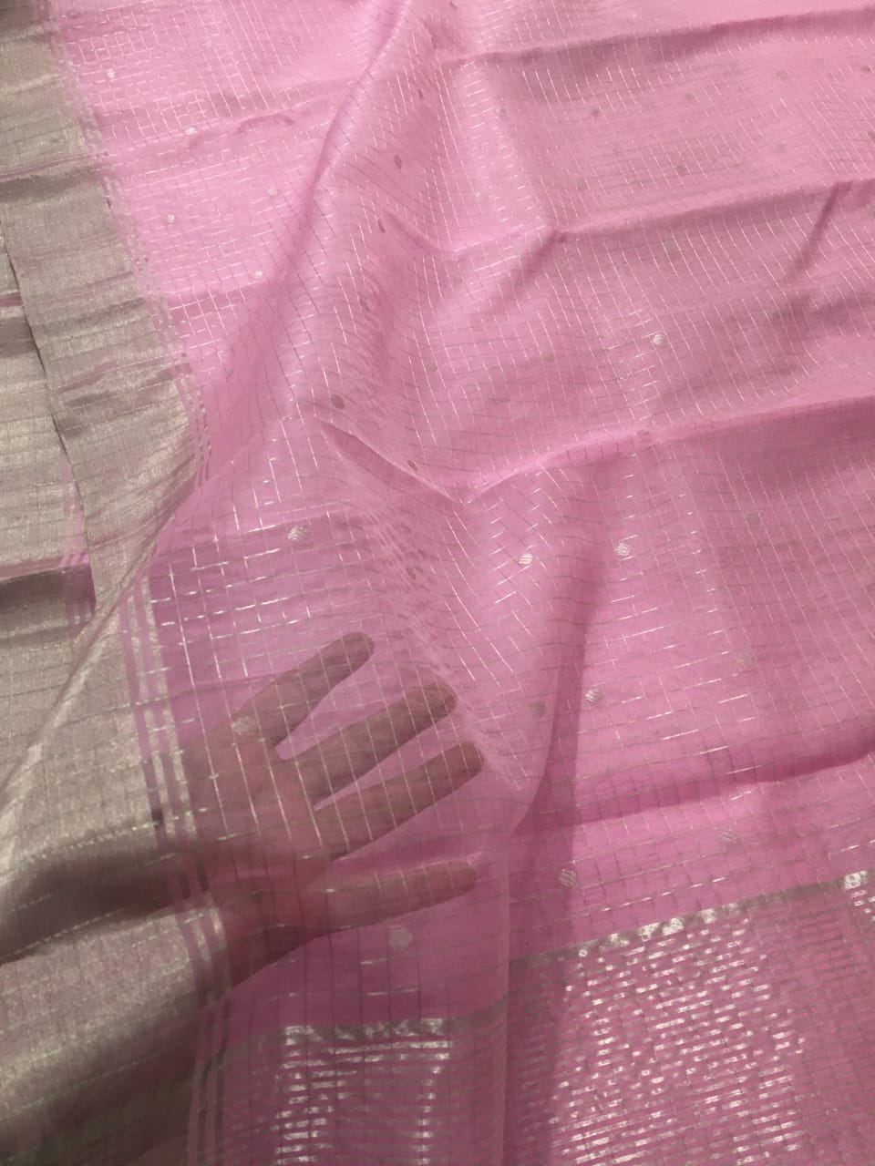 Handwoven Can Can Color Organza Chanderi Katan Silk Saree - Authentic Chanderi silk sarees Chanderi Saree - View 2