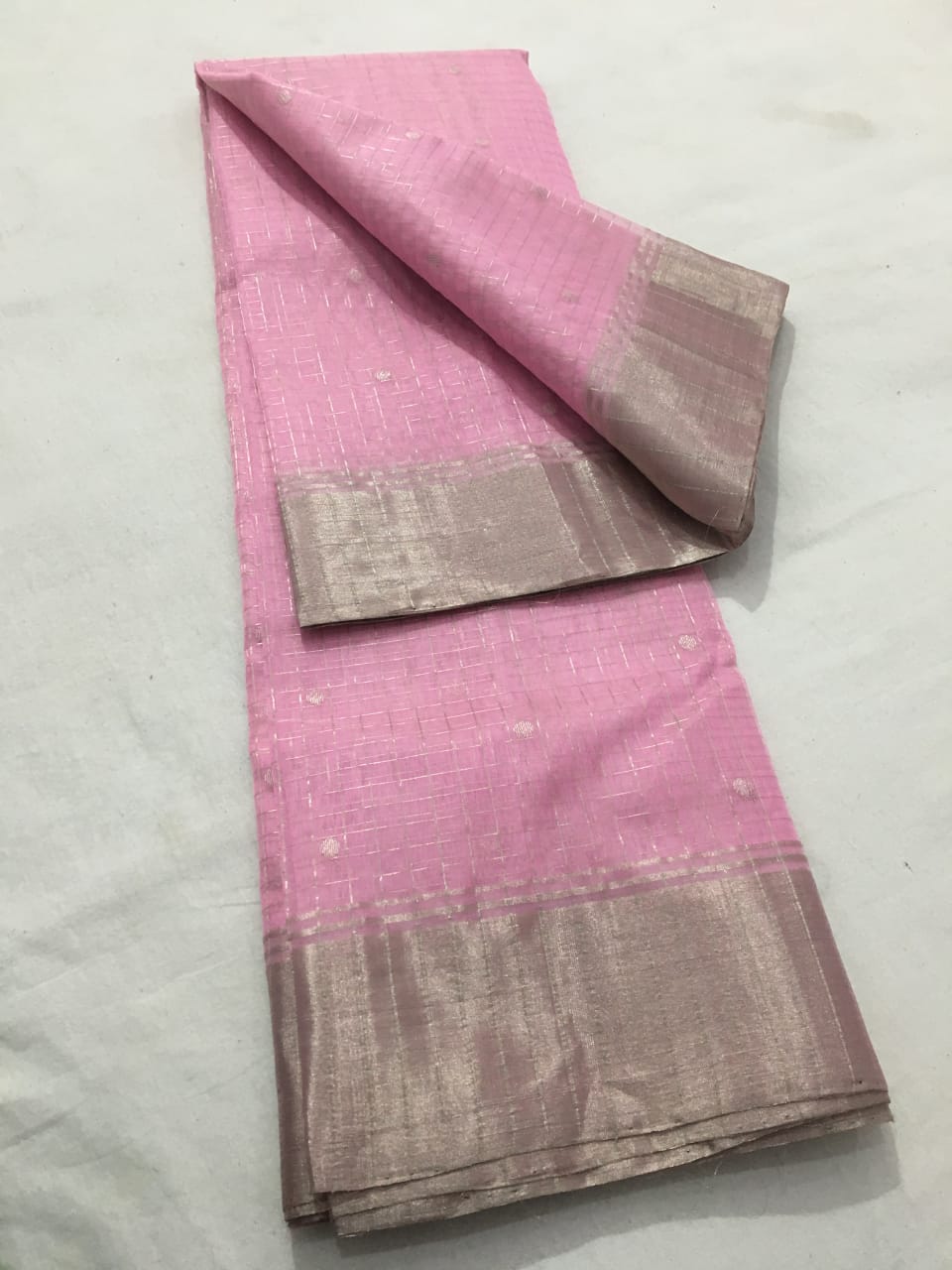 Handwoven Can Can Color Organza Chanderi Katan Silk Saree - Authentic Chanderi silk sarees Chanderi Saree - View 3