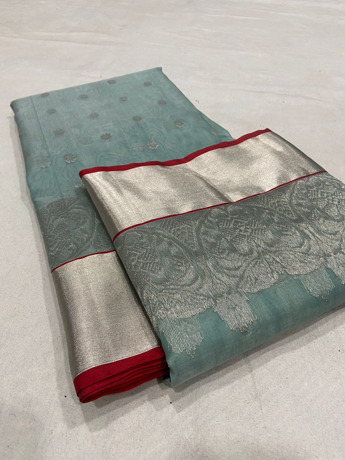Handwoven Cutty Stark Color Organza Chanderi Katan Silk Saree - Authentic Chanderi silk sarees Chanderi Saree - View 4