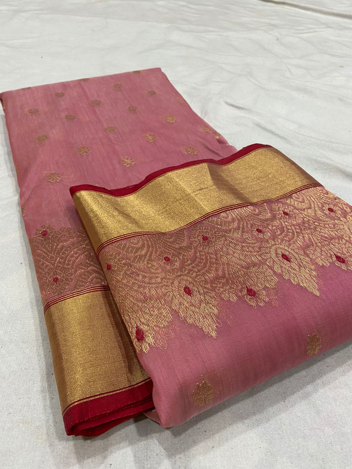 Handwoven Matrix Color Organza Chanderi Katan Silk Saree - Authentic Chanderi silk sarees Chanderi Saree - View 3
