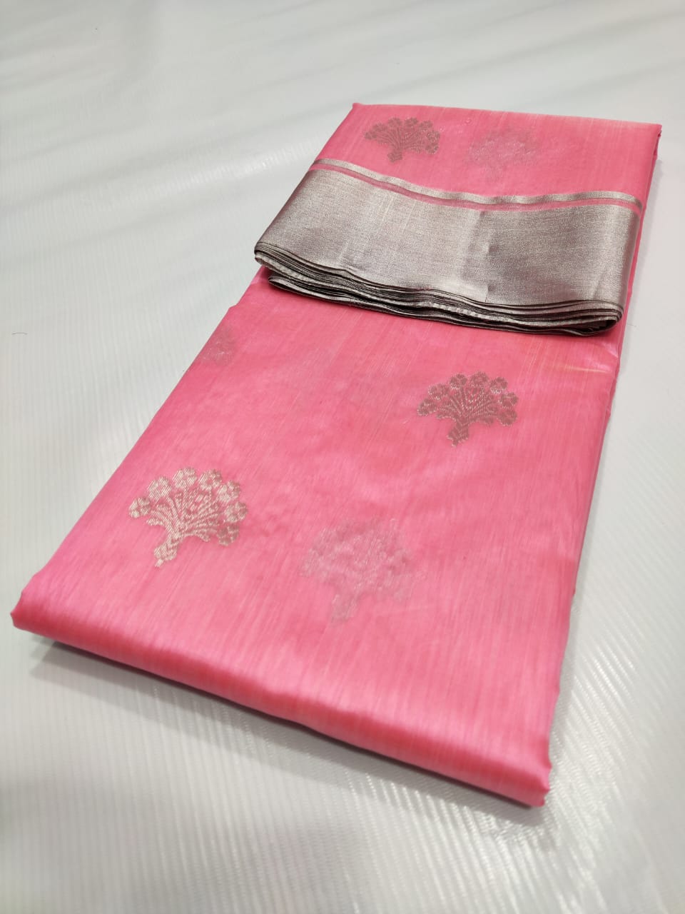 Handwoven Mauvelous Color Chanderi Pattu Silk Saree - Authentic Chanderi silk sarees Chanderi Saree - View 3
