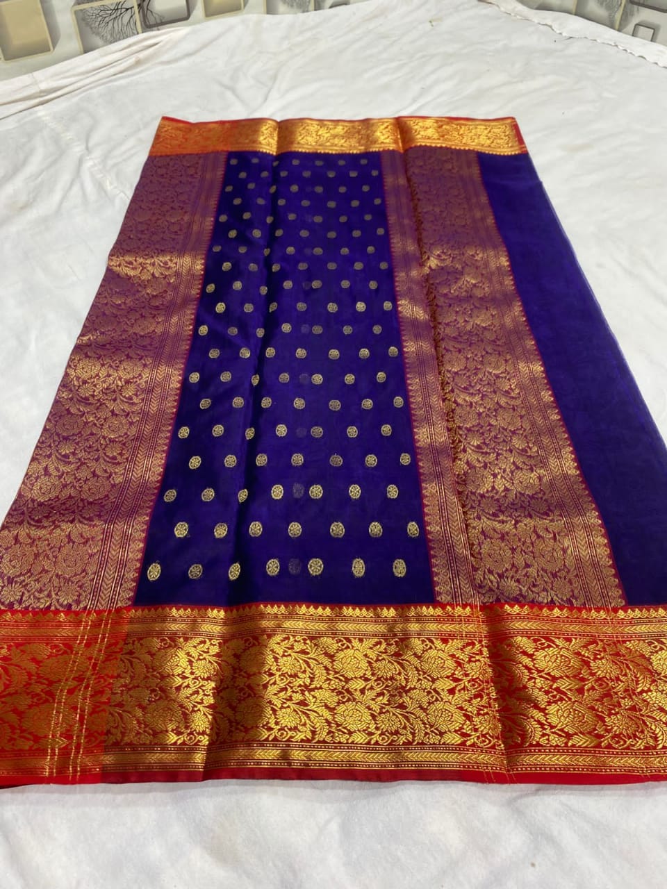 Handwoven Meteorite Color Organza Chanderi Katan Silk Saree - Authentic Chanderi silk sarees Chanderi Saree - View 2