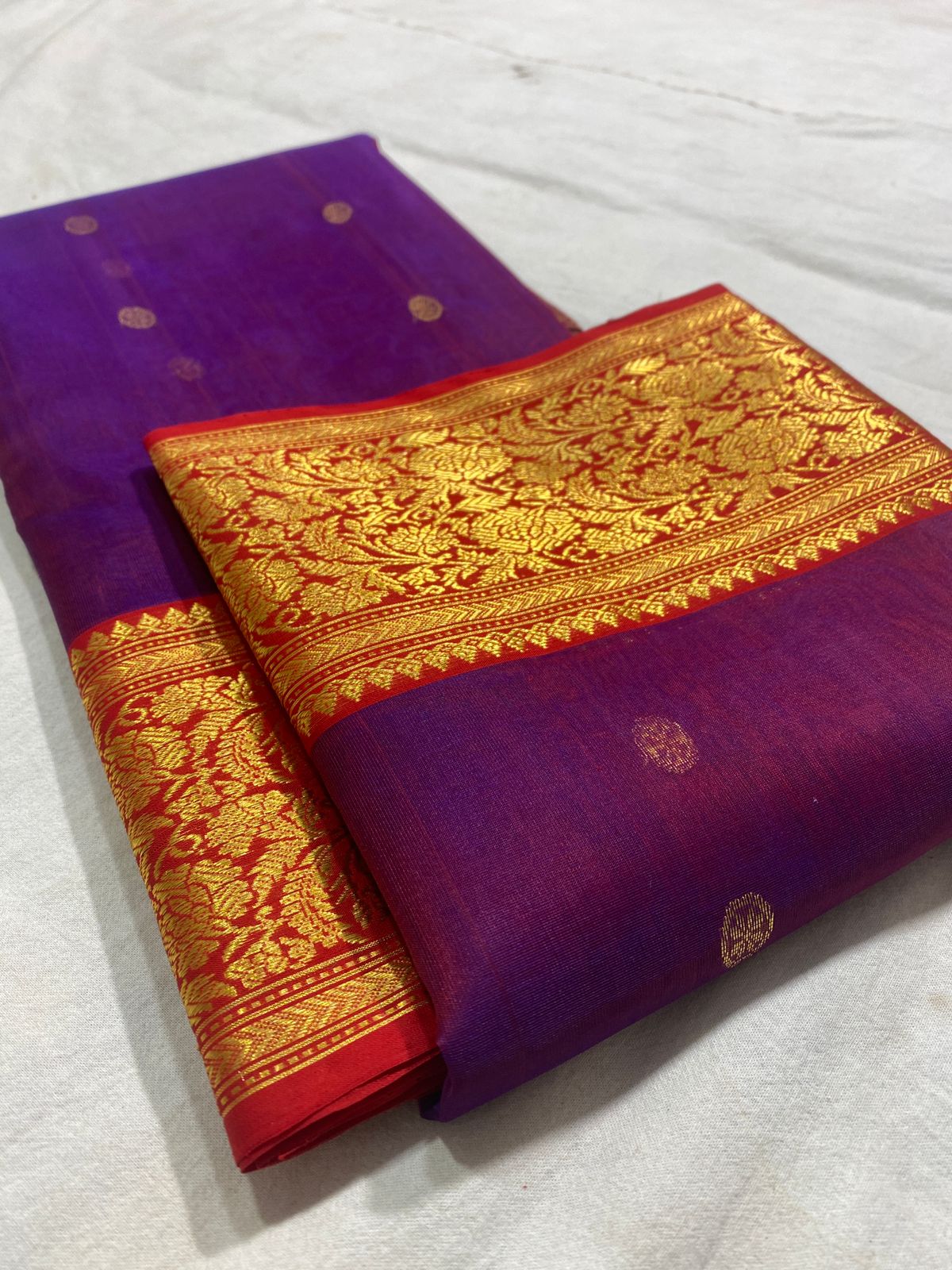 Handwoven Midnight Pearl Color Organza Chanderi Katan Silk Saree - Authentic Chanderi silk sarees Chanderi Saree - View 3