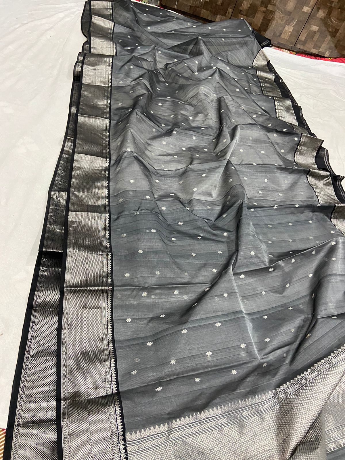 Handwoven Nandor Color Organza Chanderi Katan Silk Saree - Authentic Chanderi silk sarees Chanderi Saree