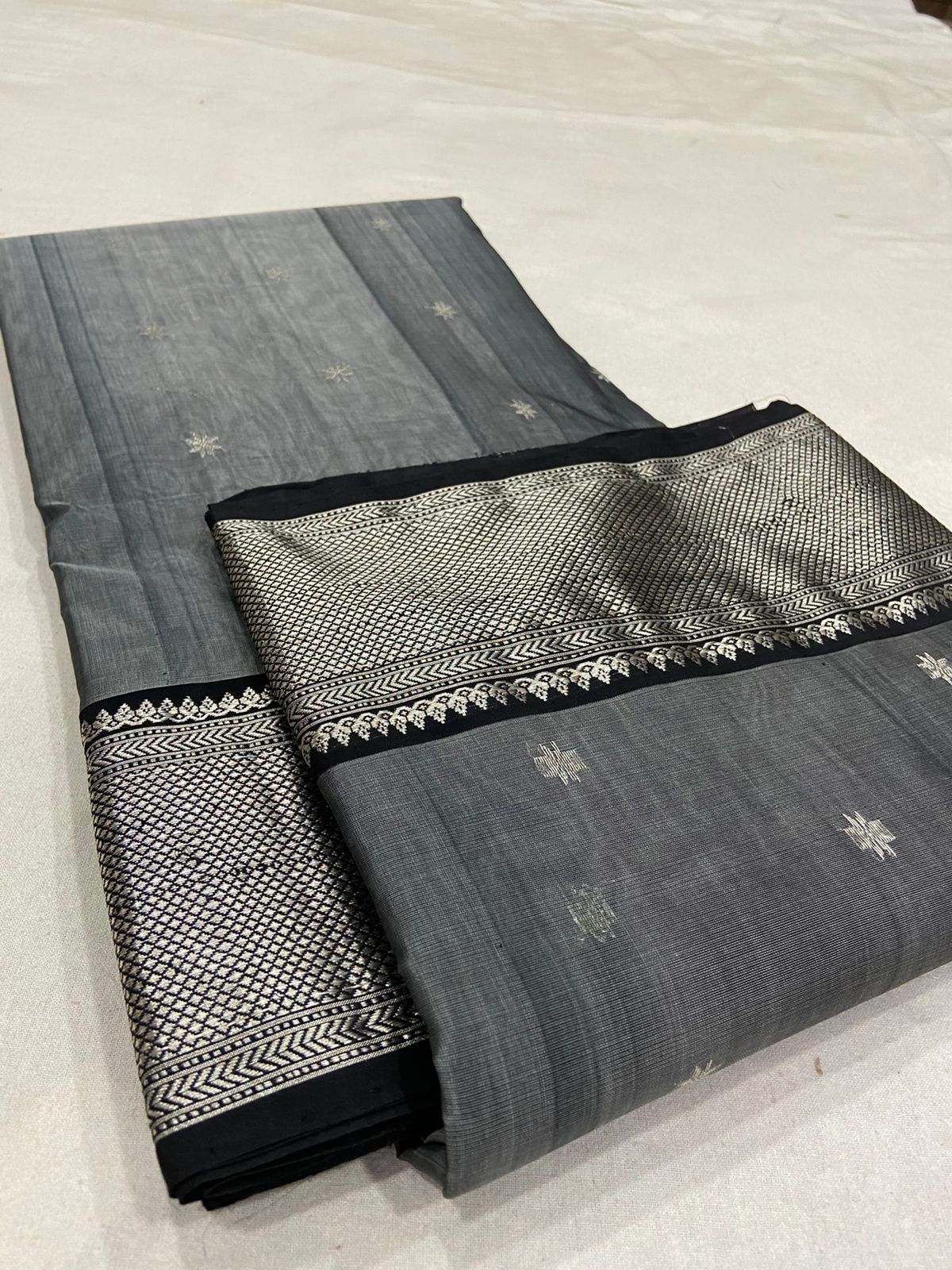 Handwoven Nandor Color Organza Chanderi Katan Silk Saree - Authentic Chanderi silk sarees Chanderi Saree - View 3