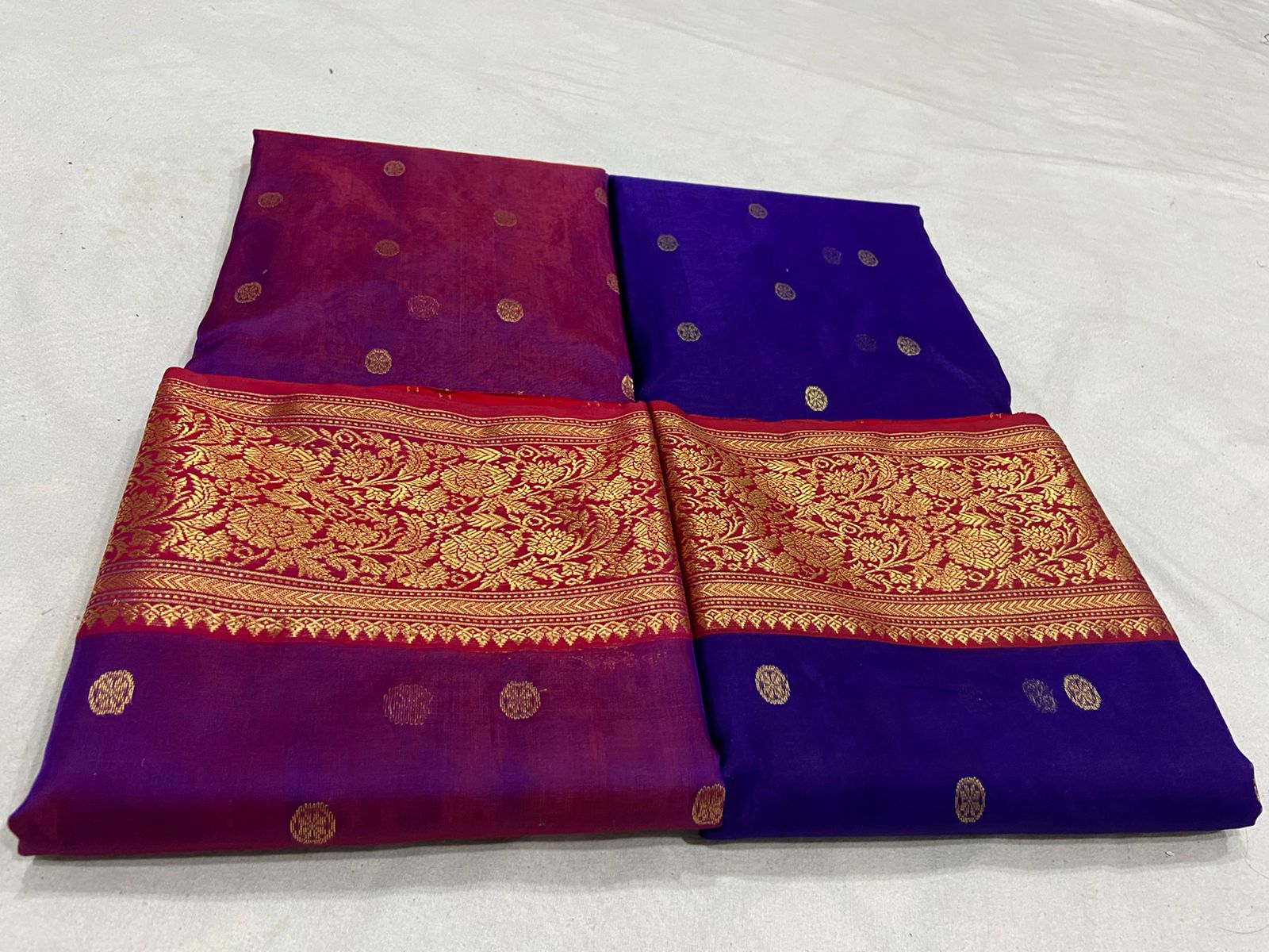 Handwoven Paris M Color Organza Chanderi Katan Silk Saree - Authentic Chanderi silk sarees Chanderi Saree - View 4