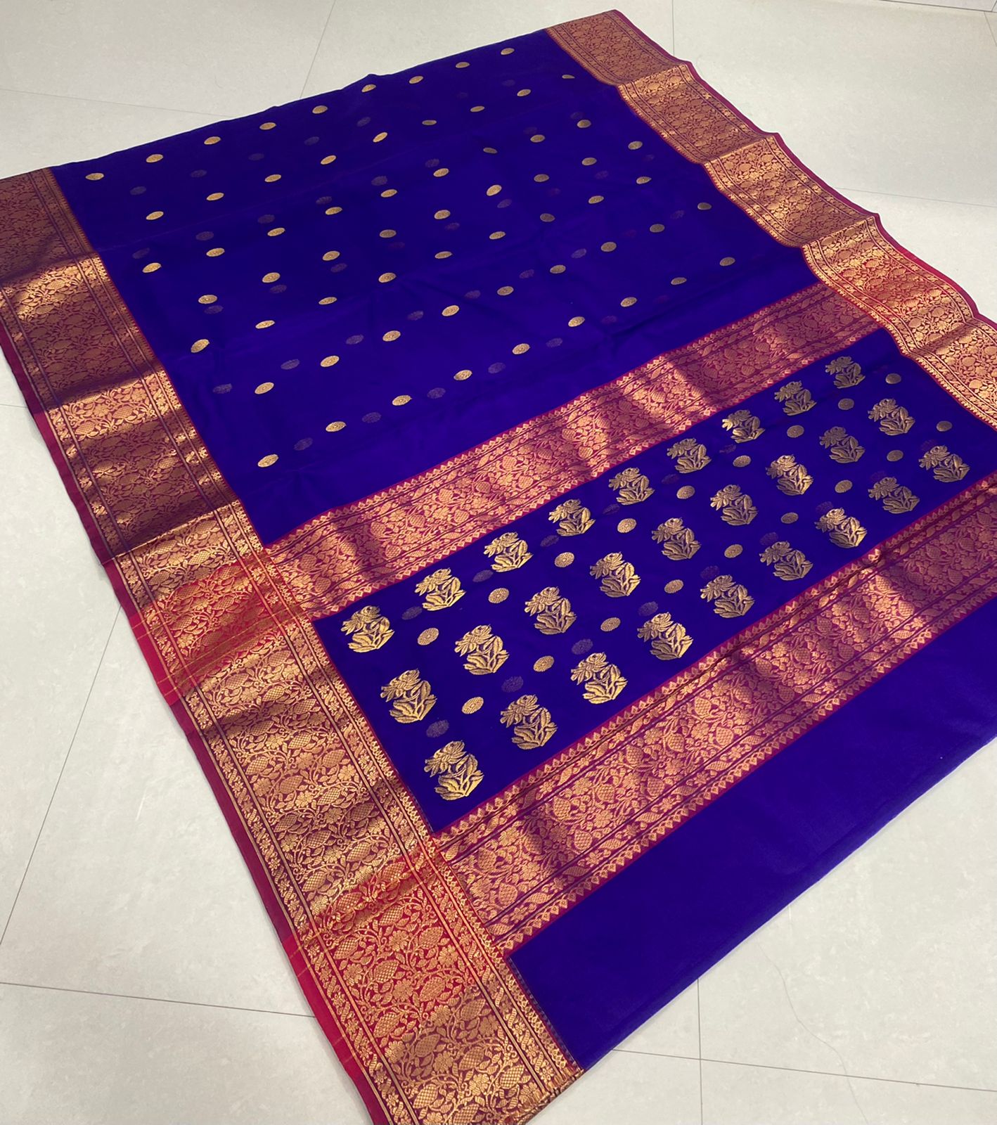 Handwoven Paua Color Organza Chanderi Katan Silk Saree - Authentic Chanderi silk sarees Chanderi Saree