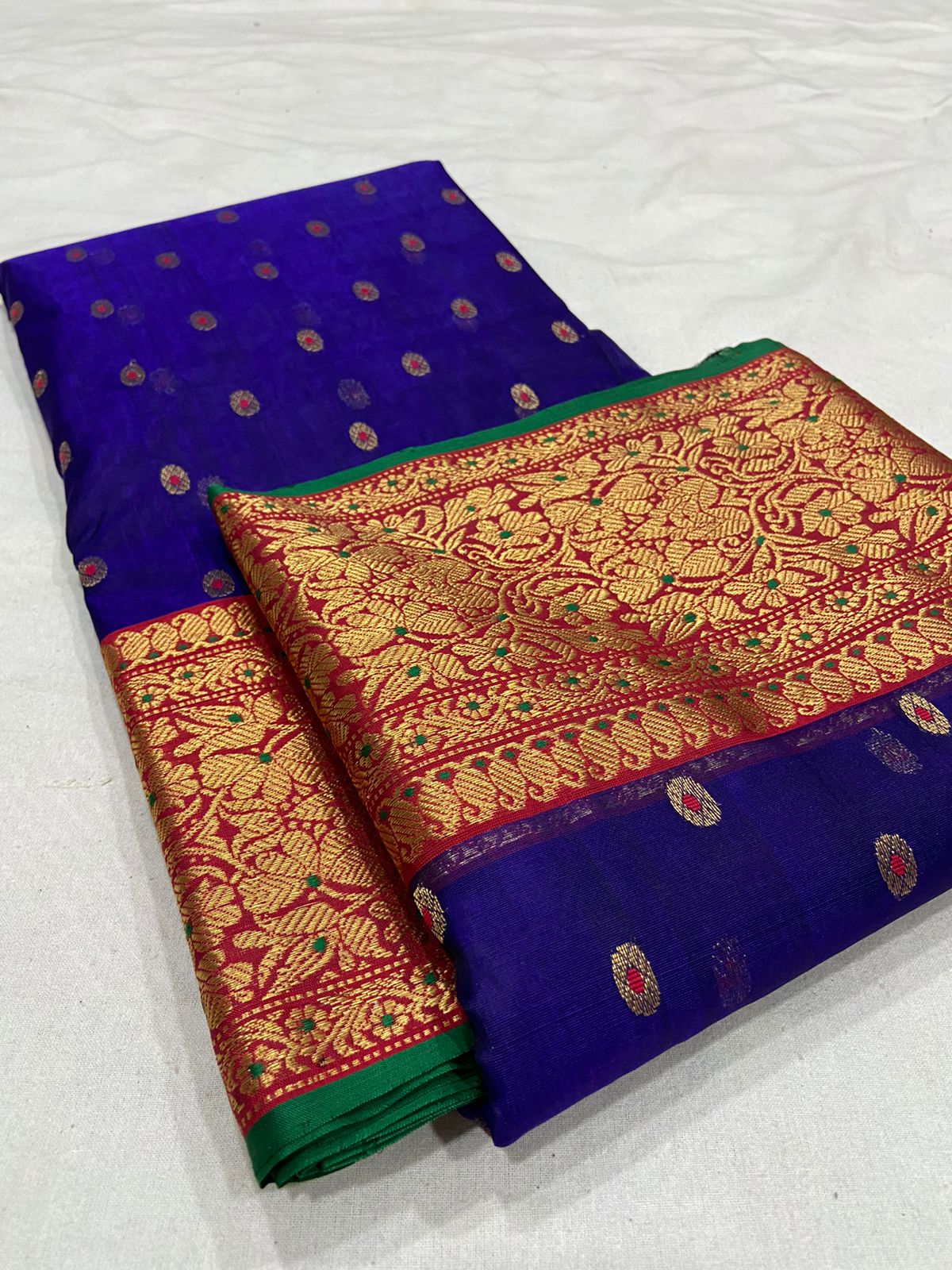 Handwoven Pixie Powder Color Organza Chanderi Katan Silk Saree - Authentic Chanderi silk sarees Chanderi Saree - View 3