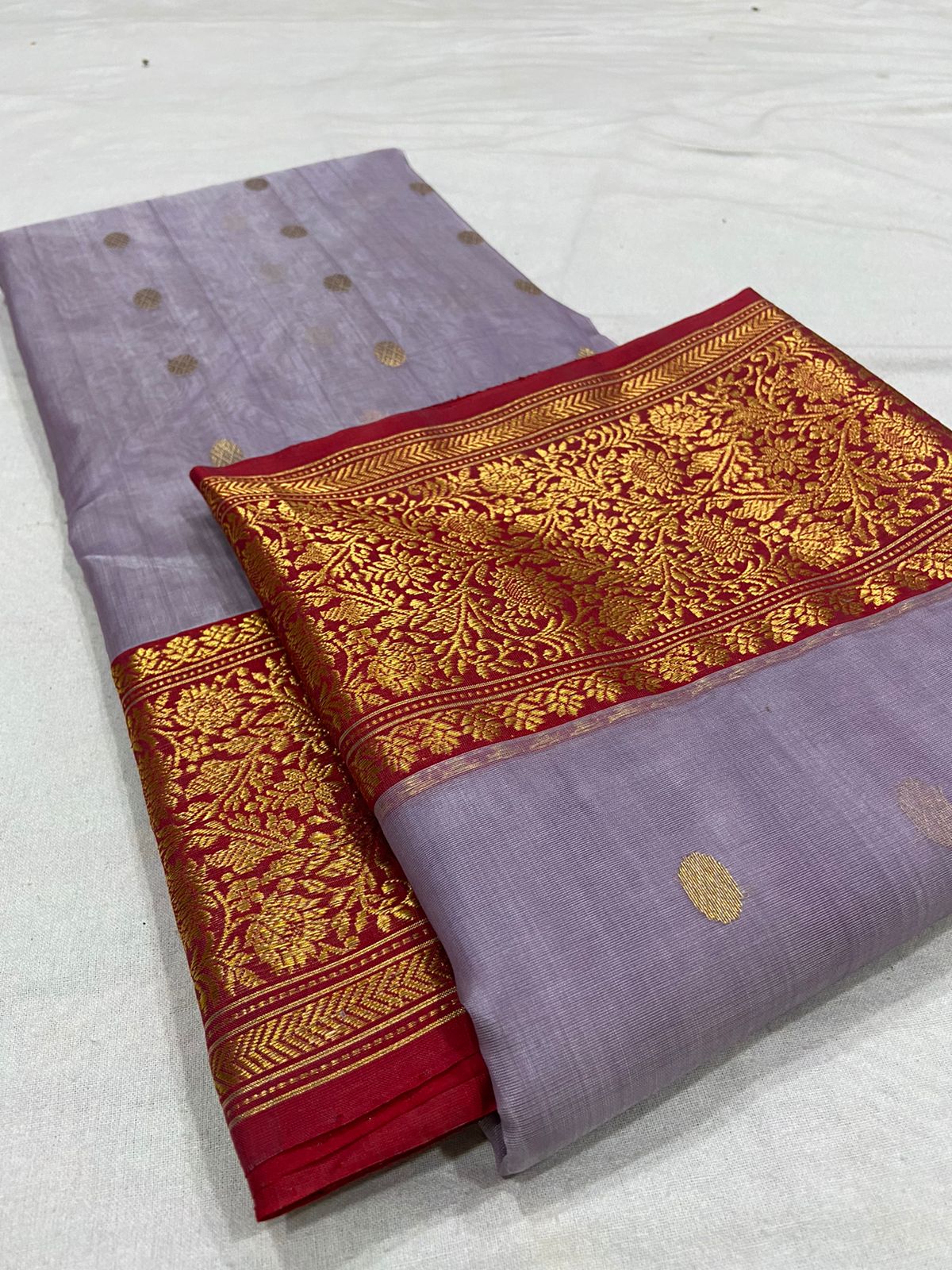 Handwoven Rum Color Organza Chanderi Katan Silk Saree - Authentic Chanderi silk sarees Chanderi Saree - View 3