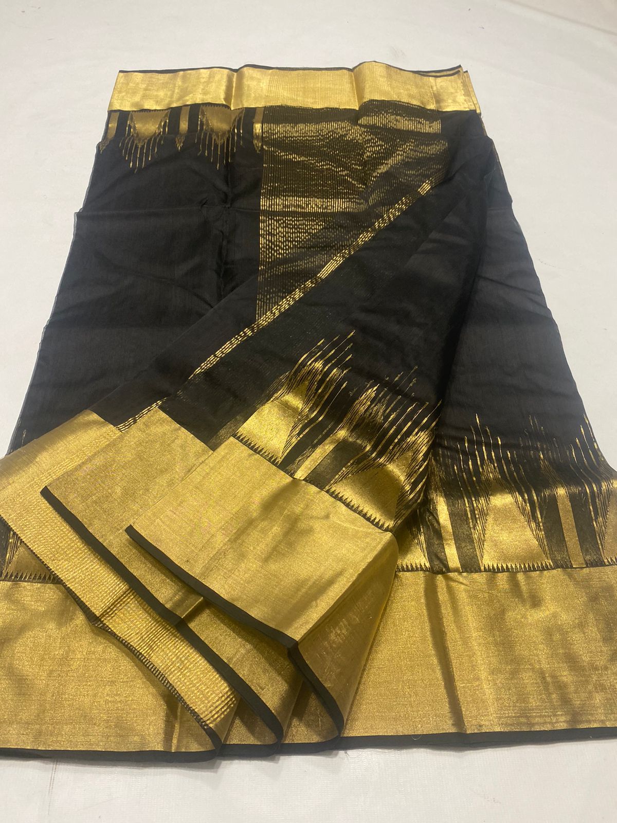 Handwoven Shark Color Organza Chanderi Katan Silk Saree - Authentic Chanderi silk sarees Chanderi Saree - View 3