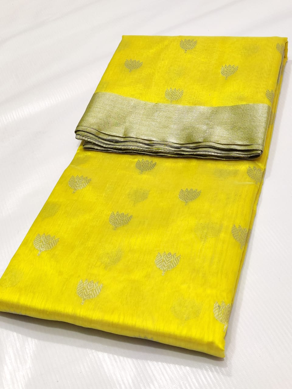 Handwoven Turbo Color Chanderi Pattu Silk Saree - Authentic Chanderi silk sarees Chanderi Saree - View 3