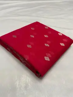 Rani Pink with Delicate Gold Buti Kataan Silk